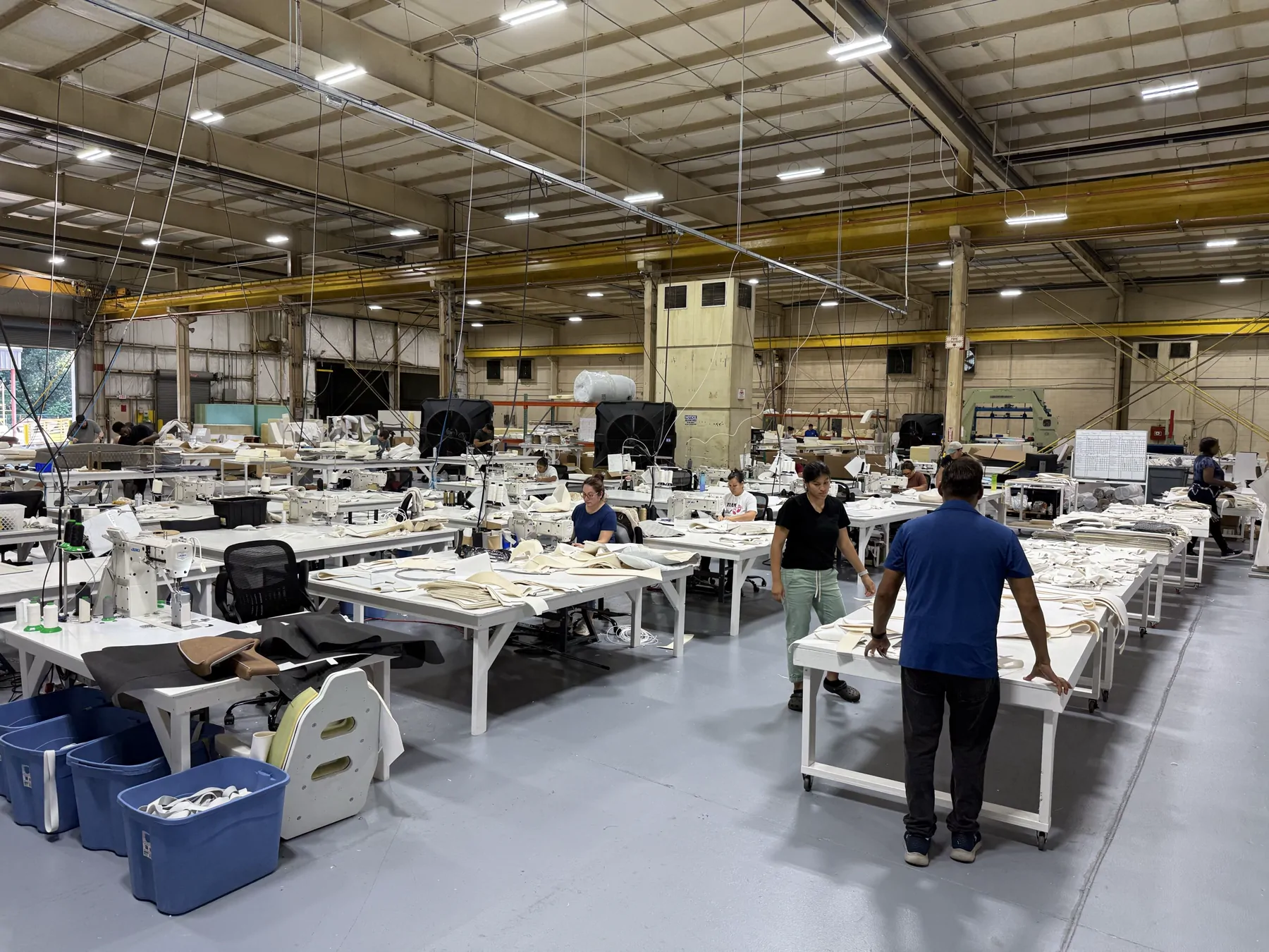 Blue Core Craft production team working across the factory floor